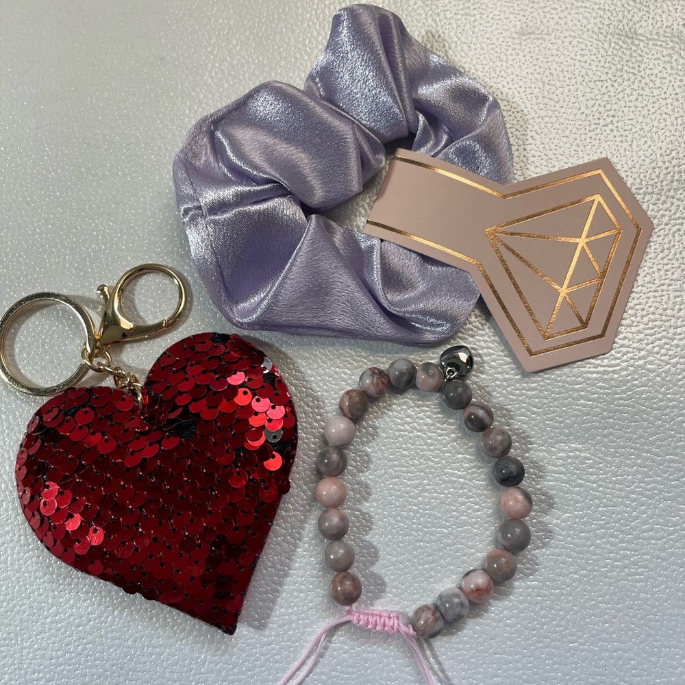 Purple Silk Hair Scrunchie Accessory